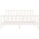 vidaXL Cadre de lit sans matelas blanc 200x200 cm bois massif