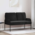 vidaXL Canapés avec coussin 110cm Noir Contreplaqué