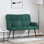 vidaXL Sofa 2 places Vert foncé 115 x 61 x 87 cm Tissu