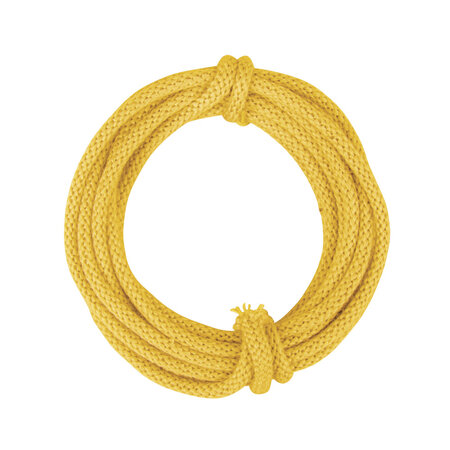 Tube tricoté avec fil  5mm ø  jaune maïs  3m