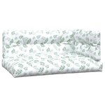 vidaXL Coussins de palette lot de 3 motif de feuilles tissu