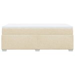 vidaXL Sommier à lattes de lit avec matelas Crème 100x200 cm Tissu