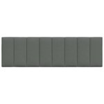 vidaXL Coussin de tête de lit gris foncé 160 cm tissu