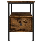 vidaXL Tables de chevet 2 Pièces chêne fumé 34x36x50 cm bois ingénierie