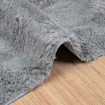 vidaXL Tapis shaggy à poils longs NAVARRA gris clair 200x290 cm