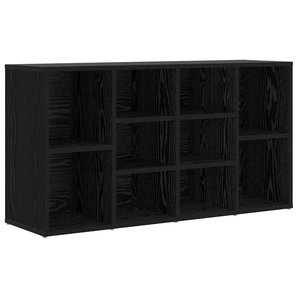 vidaXL Banc à chaussures avec étagère Chêne noir 103 x 30 x 54 5 cm