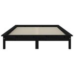 vidaXL Cadre de lit sans matelas noir 160x200 cm bois massif