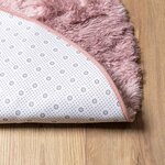vidaXL Tapis Shaggy à poils longs NAVARRA rose poudré 200x200 cm