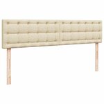VidaXL Cadre de lit ottoman avec matelas crème 200x200cm tissu