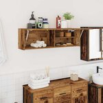 vidaXL Armoire murale de bain vieux bois 100x25x30cm bois d'ingénierie