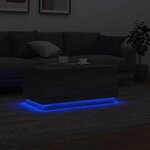 vidaXL Table basse avec lumières LED gris sonoma 90x50x40 cm