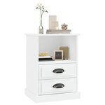 vidaXL Table de chevet blanc 43x36x60 cm