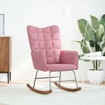 vidaXL Chaise à bascule Rose Velours