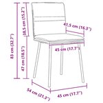 vidaXL Chaises à manger lot de 4 Bleu Velours