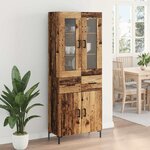 vidaXL Haut Armoire avec tiroir 2 Pièces Bois ancien Bois d'ingénierie