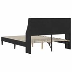 vidaXL Cadre de lit avec tête de lit Noir 120 x 190 cm Velours