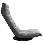 vidaXL Chaise de sol pivotante Gris foncé Velours