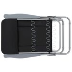 vidaXL Chaises pliables de jardin avec coussins lot de 2 Noir