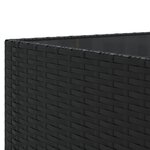 vidaXL Salon de jardin 5 Pièces avec coussins Noir Résine tressée