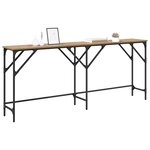 vidaXL Table console Chêne artisanal 180 x 30 x 75 cm