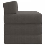 vidaXL Canapé-lit pliable Gris foncé 200 x 70 x 15 cm