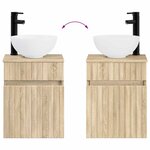 vidaXL Meuble de lavabo mural Chêne Sonoma 39 x 35 x 63 cm