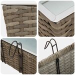 vidaXL Garde-Corps 2 pc Gris 50 x 17 x 17 cm métal