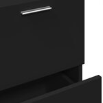 vidaXL Armoire d'évier noir 40x37x59 cm bois d'ingénierie