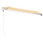 vidaXL Auvent rétractable jaune et blanc 3x2 5 m tissu et aluminium