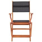 vidaXL Mobilier à dîner d'extérieur 7Pièces Noir Bois d'eucalyptus solide