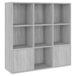 vidaXL Armoire à livres Sonoma gris 98x30x98 cm
