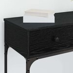 vidaXL Table console Chêne noir 75 x 34 5 x 75 cm Bois d'ingénierie