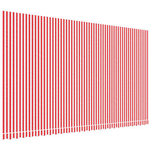 vidaXL Tissu de remplacement pour auvent rayures rouges et blanches