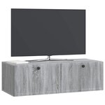 vidaXL Meuble TV mural Sonoma gris 98 x 41 x 30 cm Bois d'ingénierie