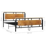 vidaXL Cadre de lit sans matelas métal 160x200 cm