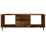 vidaXL Table basse Chêne fumé 90x50x36 5 cm Bois d'ingénierie