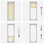 vidaXL Store plissé crème 70x200 cm largeur du tissu 69 4 cm polyester