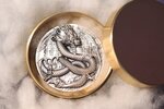WINGED DRAGON OF THE HERITAGE 9 Dragons Series 5 Once Argent Coin 18888 Francs Chad 2024