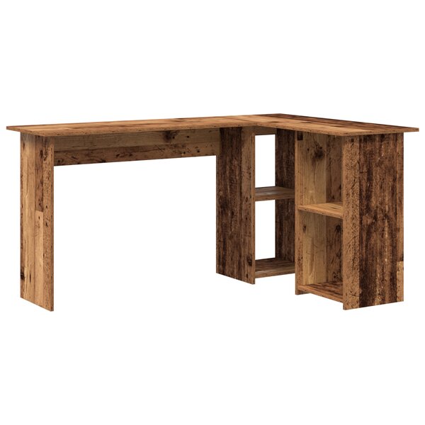 vidaXL Bureau d'ordinateur en bois ancien Bois ancien Bois d'ingénierie