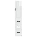 vidaXL Ensemble de Meubles 2 Pièces Blanc brillant 33 x 34 5 x 87 cm
