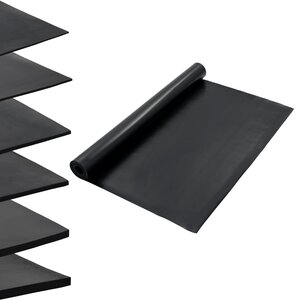 vidaXL Tapis en caoutchouc antidérapant 1 2x5 m 2 mm Lisse