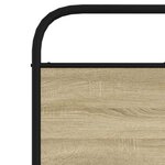 vidaXL Tête de lit chêne sonoma 180 cm acier et bois d'ingénierie