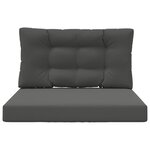 vidaXL Coussin de canapé d'extérieur 2 Pièces Anthracite Polyester