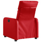 vidaXL Fauteuil inclinable électrique Rouge Similicuir