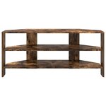 vidaXL MeubleTVd'Angle Chêne fumé 102x40 5x45cm Bois d'ingénierie