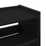 vidaXL Étagère à chaussures noir 60x25x100 cm bois d'ingénierie