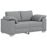 vidaXL Canapé 2 Pièces Gris clair 219 x 80 x 82 cm tissu