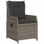 vidaXL Chaises inclinables de jardin lot de 2 gris résine tressée