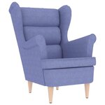 vidaXL Fauteuil bleu jean 74x84x100 cm tissu