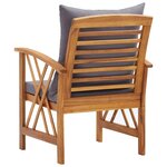 vidaXL Chaises de jardin avec coussins lot de 2 Bois d'acacia massif